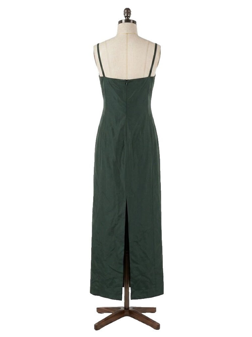 NWT Ralph Lauren Collection Krystina Faille Evening Gown in Green Column 10 - Picture 4 of 14